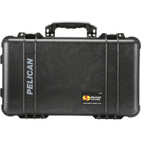 Pelican 1510SC Studio Case with Lid Organizer and Yellow Divider Set - Black