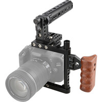 CAMVATE Camera Cage with Top and Side Handle and Tripod Mount Plate