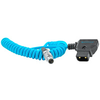 Kondor Blue D-TAP to LEMO 2 Pin 0B Male Power Cable - Straight (Blue)