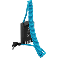 Kondor Blue DC 1.35/3.5 to Lumix GH6 S5 GH5 DMW-BLK22 Dummy Battery Coiled Cable - Blue