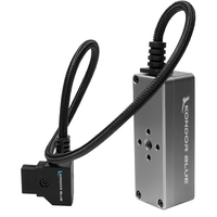 Kondor Blue 12V Metal D-Tap Hub 4 Way Port Power Tap Spliltter - 20 Thread