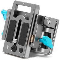 Kondor Blue 15mm LWS Arri/501 Side Loading Baseplate for Red Komodo, BMPCC & Mirrorless - Space Grey