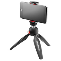 Manfrotto MKPIXICLMII-BK PIXI Smart Mini Tripod with Phone Clamp - Black