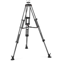 Manfrotto MVK608TWINMC 608 Nitrotech Fluid Video Head and Carbon Fiber Twin Leg Tripod with Middle Spreader