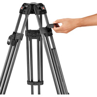Manfrotto MVTTWINFC 645 FAST Twin Leg Video Tripod with Ultra L-Lock Mechanism - Carbon Fiber