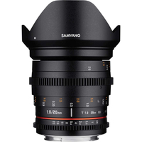 Samyang 20mm T1.9 VDSLR UMC II Cinema Lens for Canon EF
