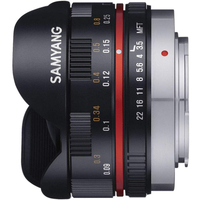 Samyang 7.5mm f/3.5 Fisheye UMC II Lens for MFT - Black