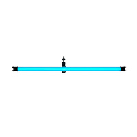 Nanlite HD-T12-1-BPR T12 LED Pavotube Clip with 2-Way Baby Pin Receiver