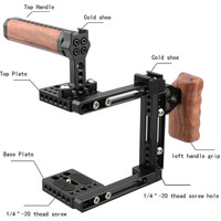 CAMVATE Dual-Use Adjustable Universal Cage Kit with Top Wooden Handle