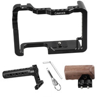 CAMVATE Full Cage Rig Kit with Wooden Left-Side Handgrip for Panasonic GH5 Camera