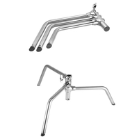 Xlite Turtle Base C Stand Silver with Arm & 2 Grip Heads