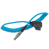 Kondor Blue D-TAP to LEMO 2 Pin 0B Male Power Cable - Straight (Blue)