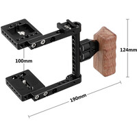 CAMVATE Cage Kit with Wooden Left Handle for Blackmagic Pocket Cinema Cameras