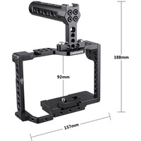 CAMVATE QR Camera Cage with Rosette Mount & Aluminium Handgrip for Sony Cameras