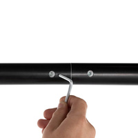 Manfrotto 085B Light Boom 35 Black A25 with Silver Cine Stand & Castors