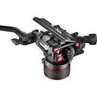 Manfrotto MVK612TWINMA 612 Nitrotech Fluid Video Head and Aluminum Twin Leg Tripod with Middle Spreader