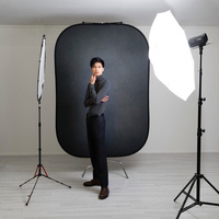 Manfrotto LL LB5721 Vintage Collapsible Background - Walnut/Pewter, 5 x 7'