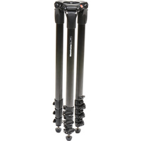 Manfrotto MVK608CTALL 608 Nitrotech Fluid Video Head and 536 Carbon Fiber Single Legs Tripod