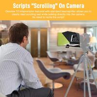 Desview T2 Broadcast Teleprompter compatible with smartphone, tablet for Mirrorless and DSLR shooting