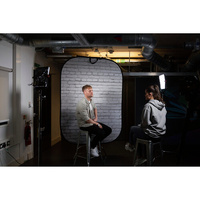 Manfrotto LL LB5707 Collapsible Background - Painted White Brick/Gray Brick, 5 x 7'
