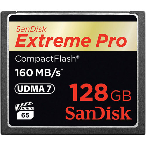 120MB/sec lettura-scrittura 85MB/sec 128GB Sandisk Extreme Scheda di memoria CompactFlash 