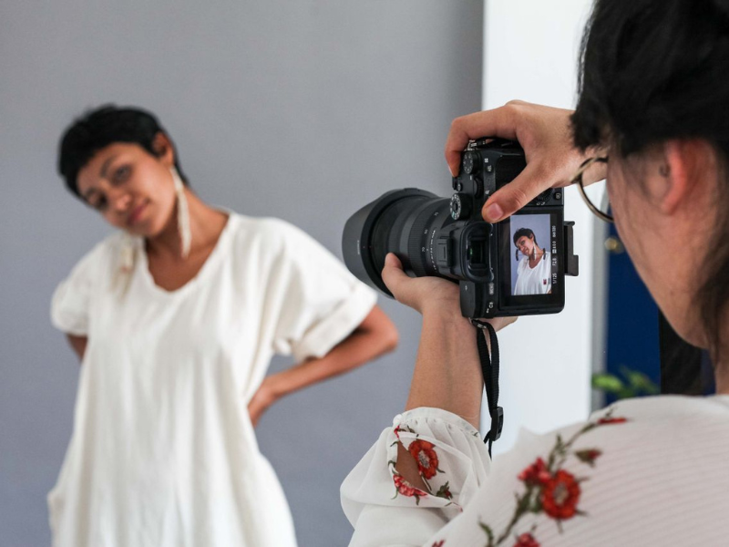 Portrait lens creating soft background blur