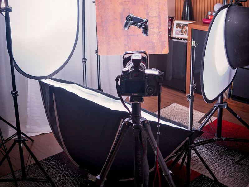 Studio setup for product photography