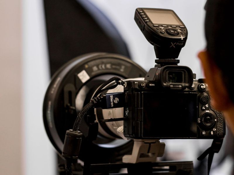 Strobe lighting and softbox studio setup