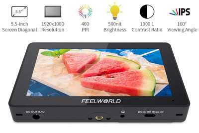 FeelWorld F5 Pro 5.5inch V2 4K HDMI IPS Touchscreen Monitor - Image2