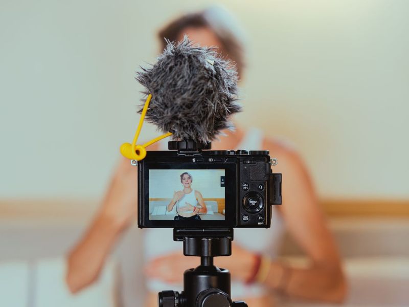 Creator filming a vlog