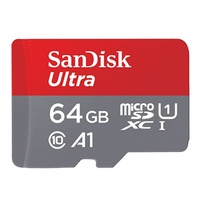 Sandisk Ultra 64GB Micro SDHC Card - UHS-I A1 100MB/s