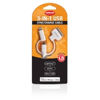 Hahnel 3-in-1 Phone Cable - Lightning/30PIN/USB