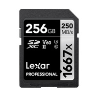 Lexar Pro 256GB 1667x SDXC UHS II Card 250MB/s V60