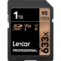 Lexar Pro 1TB 633x SDXC Silver Card V30 UHS-I 95Mbs