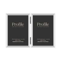 Profile Habitat Silver 2.5x3.5 inch Hinged Double Metal Photo Frame