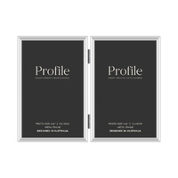Profile Habitat Silver 4x6 (2) Hinged Metal Photo Frame