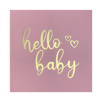 Profile Hello Baby Pink Cloth Slip-in 4x6 200 Photo Album