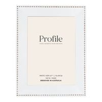 Profile Noble White Gold 5x7" Photo Frame