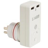 Korjo 2 Port UK USA Adapter 2.1 AMP Rapid Charge