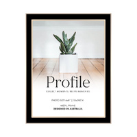 Profile Eternal Black/Rose Gold 6x8 Metal Photo Frame