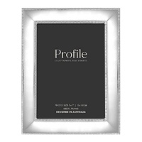 Profile Romance Silver Beaded  Metal 5x7" frame