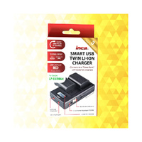 Inca USB Charger 2x Slots with LCD for Canon LPE6N