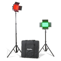 Phottix Kali 50R LED Light Twin Kit - Including 4xBatteries & 2xChargers