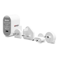 Lindy 18W USB-C PD Charger w/Multi Plug Adaptors