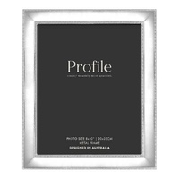 Profile Romance Silver Beaded  Metal 8x10" frame