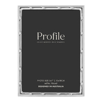 Profile Bamboo Silver Metal Photo Frame - 5x7"