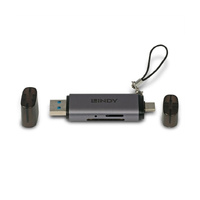 Lindy USB 3.0 / USB-C Memory Card Reader for SD/microSD