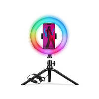Celly LED Ring Light 8W with Mini Tripod and Phone Holder