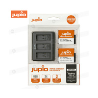 JUPIO USB GoPro Triple Charger with 2x Batteries for Hero 9/10/11/12