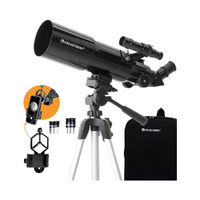 Celestron Travel Scope 80 Refractor Telescope with 2x Eyepieces and Backpack
